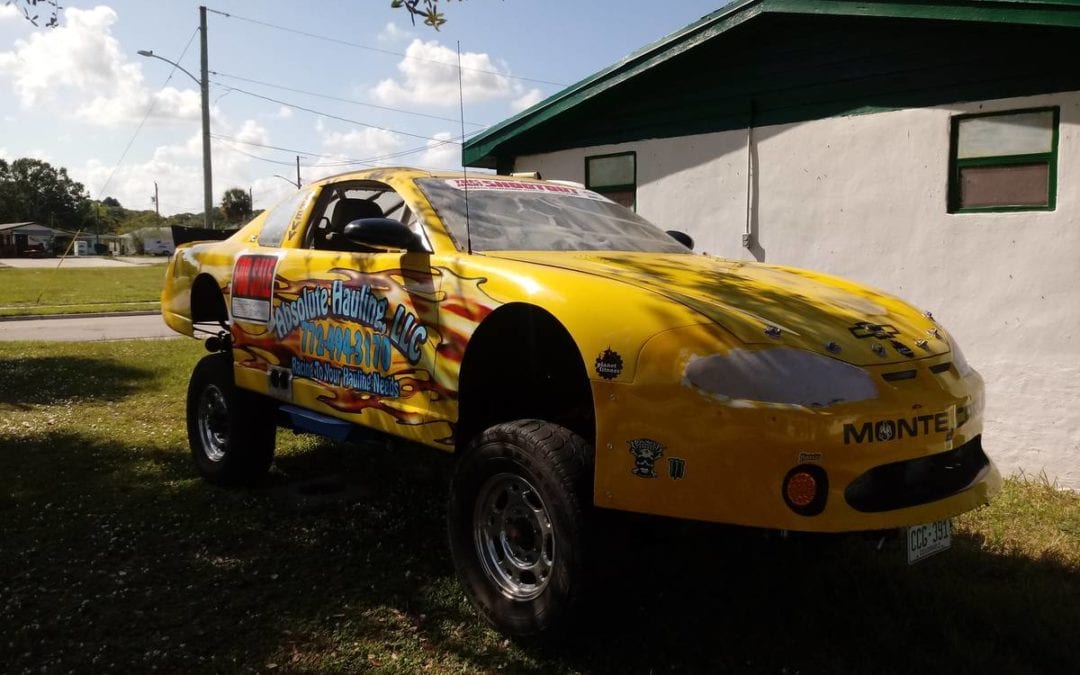 1983 GMC 2500 Chassis w/ Late Model Nascar Mounted On Top & Plated