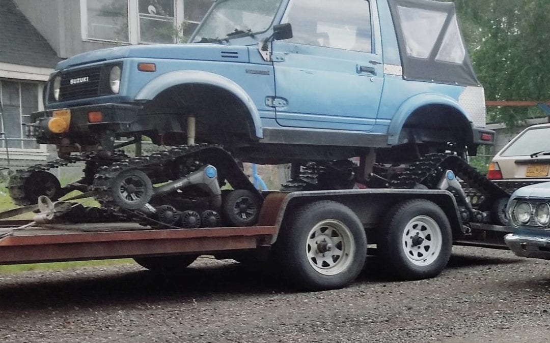 1988 Suzuki Samurai w/ Camoplast T4S Tracks On Custom Adapters