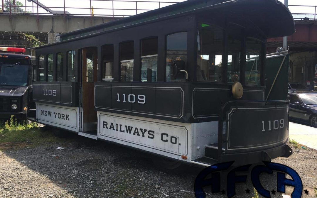 1972 Chrysler Chassis Movie Trolley Car w/ Real Trolley On Frame Swap